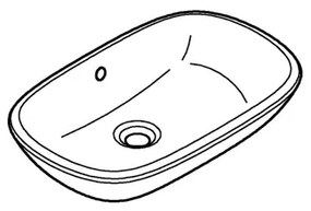 GROHE 39216000 - Umývadlo na dosku EUROSTYLE 500 × 380 mm keramika/biela