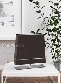 Stolná lampa Volans, 1x tmavosivé/strieborné textilné tienidlo, ch