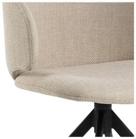 Béžové čalúnené jedálenské kreslo s podrúčkami Ella – Actona