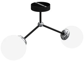Prisadený luster JOY 2xE14/40W/230V čierna/lesklý chróm