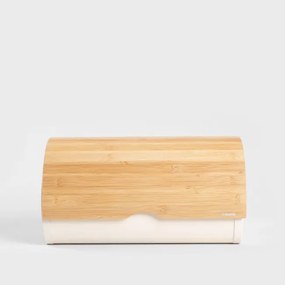 Chlebník RAKEL okrúhly, biely / hnedý 747687