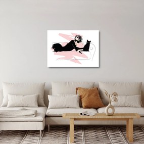 Sklenený obraz - Fashion lady (70x50 cm)