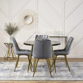 PROXIMA.store - Čalúnená jedálenská stolička CARO FARBA: sivá