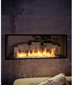 InFire - Vstavaný BIO krb 48,5x123,5 cm 6kW čierna