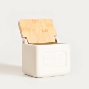 Nádoba SYLAN na soľ, krémová 757396