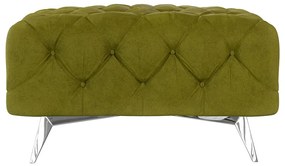 Zelená zamatová podnožka Chelsea – Ropez