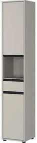 Sivá vysoká úzka kúpeľňová skrinka 33x181 cm Lemont – Germania