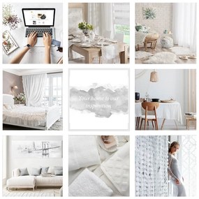 ZÁCLONA NA PÁSKE REBECCA 400X250 CM BIELA