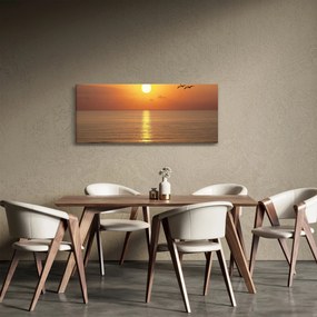Obraz - Západ slnka nad oceánom (120x50 cm)