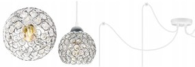 Závesné svietidlo Crystal Spider, 4x strieborné krištáľové tienidlo, (chrómové uchytenie), w