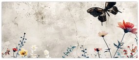Obraz - Lúka v betóne (120x50 cm)