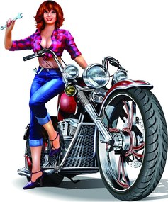 Nástenná kovová ceduľa Motorbike - 60*1*50 cm