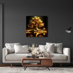 Obraz zlatý strom života pri jazere