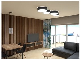 Čierne stropné svietidlo Sollux Atis