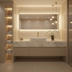 Rea Joana, umývadlo na dosku 655x405x120 mm, biela lesklá, REA-U6371