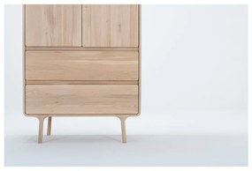 Šatníková skriňa z masívneho dubového dreva s 2 zásuvkami Gazzda Fawn