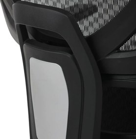 Kancelárska ergonomická stolička TRAGEL — sieťovina / látka, čierna