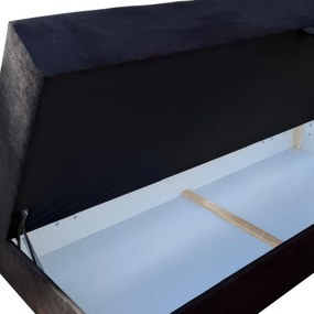 Manželská posteľ 160x200 s úložným priestorom STIG 2 - svetlo šedá