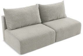 Svetlosivá rozkladacia/s úložným priestorom pohovka 216 cm Kalena – Makamii