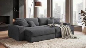 XXXLutz VEĽKÁ POHOVKA, textil, antracitová P & B - Sedačky - 002220024207