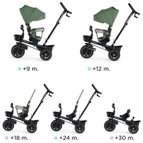 KINDERKRAFT SELECT - Detská trojkolka SPINSTEP Premium zelená