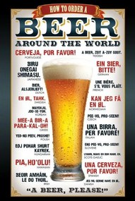 Plagát, Obraz - Beer – how to order, (61 x 91.5 cm)