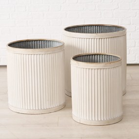 Plechový obal na kvetináč Jordan - set 3ks