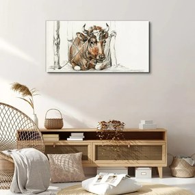 Obraz na plátne Kreslenie kravy zvierat