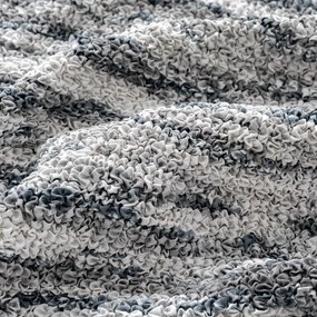 Bielastické poťahy OCEANO NOVÉ šedo-modré relaxačné kreslo (š. 70 - 90 cm)