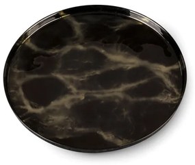 Dekoračný tanier ADA 03 čierny / zlatý