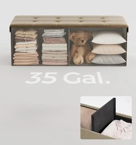 Taburet Soor s úložným priestorom béžový