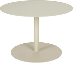Krémový oceľový okrúhly konferenčný stolík ø 60 cm Snow – Zuiver