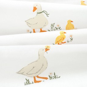 Goldea veľkonočná bavlnená obliečka na vankúš - kačice 40 x 40 cm