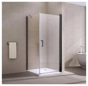 Rubio čierny sprchový kút 80x80, 90x90, 100x100, 195cm, 6mm