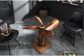 Dizajnový jedálenský stôl Propeller 94 cm medený