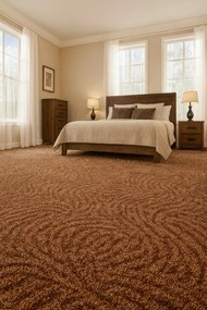 ITC, Koberec metráž Spring 6450, na mieru, šíře 4m,5m, hnedá, filc, detská izba