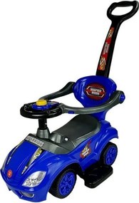 LEAN CARS Detské odrážadlo s vodiacou tyčou Mega Car 3v1, modré