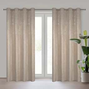 ZATEMŇOVACÍ ZÁVES NA KRÚŽKOCH DARA 140X250 CM VZOROVANÁ