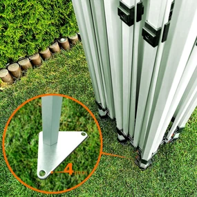 BRIMO Rozkladací altánok 3x6m - s 3 stenami - Biela 7