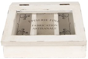 Tea Box 18x16x9 Cm White Wood - 18*16*9 cm