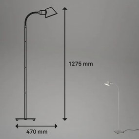 Brilo - Flexibilná stojacia lampa 1xE27/10W/230V strieborná