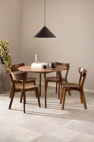 ROXY prírodný orech 90 cm - OKRÚHLY DREVENÝ STÔL DO KUCHYNE/JEDÁLNE RETRO