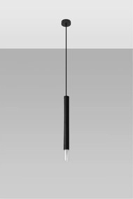 Čierne kovové závesné svietidlo ø 8 cm Vittoria – Sollux