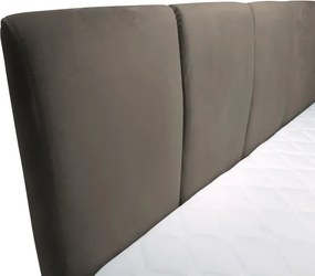 Posteľ boxspring Fresco 180x200 cm, svetlo hnedá látka