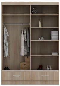 Šatníková skriňa Multi 150, sivá