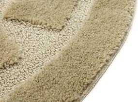 Kúpeľňový koberček svetlobéžový kruh