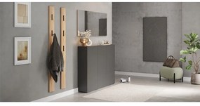 Antracitová skrinka na topánky v dekore duba 138x105x25 cm Libbiano – Germania