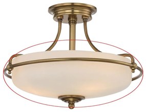 Quoizel - Náhradné sklo k prisadenému lustru GRIFFIN