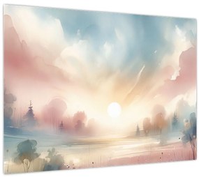 Sklenený obraz - Elegantná krajina (70x50 cm)