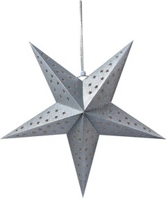 Strieborná závesná vianočná papierová hviezda M - 45*15*45 cm